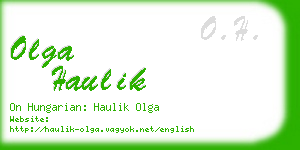 olga haulik business card